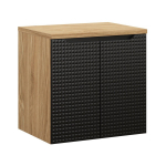 Valamukapp LUXOR BLACK, must matt/tamm, 60 cm, seinale kinnitatav